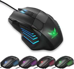 Gemdeck Wired Gaming Mouse RGB Backlit Gamer Computer Mouse Ergonomic USB Mice