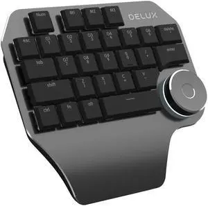 Gemdeck One Hand Gaming Keyboard RGB Backlit 29 Keys Portable Mini Gaming Keyboard