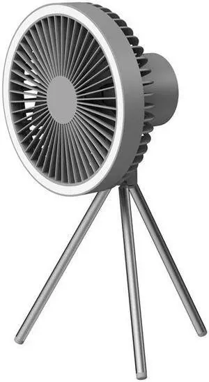 Gemdeck Rechargeable Portable Fan Camping Fan with Hook Tripod Fan Grey