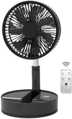 Gemdeck Foldable USB Desk/Floor Air Circulator Cooling Fan with Telescoping Drawing Pole Black