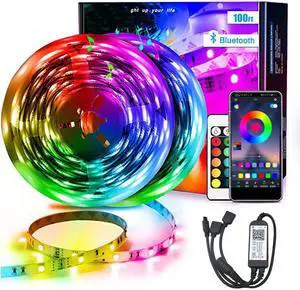 Gemdeckv Led Lights for Bedroom Reemeer , Led Strip Lights Music Sync Color Changing Led Lights with App Control and Remote, Led Light Strips for Party, Home Decoration