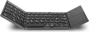 Gemdeck Foldable Bluetooth Keyboard with Touchpad Wireless Trackpad Keyboard