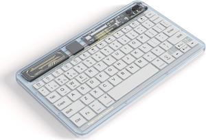 Gemdeck Multi-device Bluetooth Keyboard Tablet Keyboard Wireless Keyboard Silver