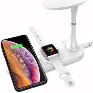Gemdeck Wireless Charger 3 in 1 Charging Station Fast Wireless Charger Stand Desk Lamp