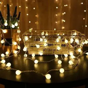 Gemdeck Plug in LED String Lights, 6m 40 LED Bulb Warm White Globe Fairy Lights for Holiday/Christmas/Wedding/Party Indoor Outdoor Decoration
