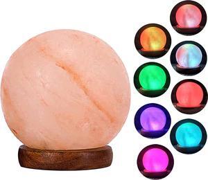 Gemdeck USB Himalayan Salt Lamp, round crystal salt stone lamp for home decoration