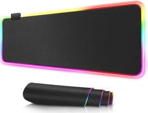 Gemdeck RGB Gaming Mouse Pad, Lighting Mode LED Soft Mouse Pad, Non-Slip Rubber Base, Waterproof 31.5X11.8Inch