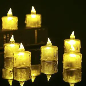 Gemdeck 24pcs LED Tea Lights Candles Flameless Candle Lights Perfect for Valentines Day Medium