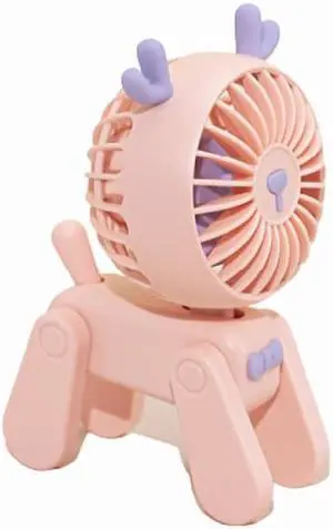 Gemdeck USB Desk Fan Portable Cute Deer Dog Desk Fan Table Fan