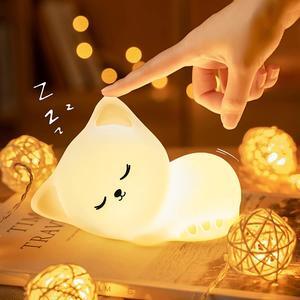 Gemdeck Night Light for Kids Lamp Cat Lamp, 16 Colors Cute Night Light for Kids Night Light