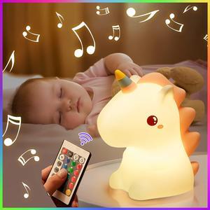 Gemdeck Silicone Unicorn Night Light for Kids, 16 Colors Baby Night Light for Kids Room