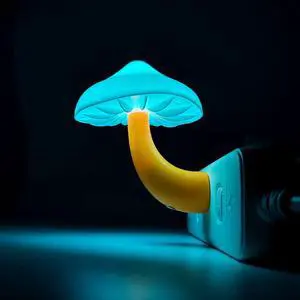 Gemdeck Mushroom Night Light, Plug-in LED Night Light, Wall Based Mushroom Lamp for Room