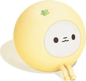 Gemdeck Cute Orange Silicone Night Light, Portable Bedside Lamp Nursery USB Rechargeable Brightness Adjustable