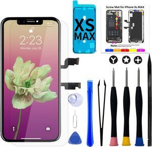 for iPhone Xs Max LCD Screen Replacement Kit,6.5 inch Full HD Retina LCD Touch Display Digitizer with Repair Tools,Adhesive and Tempered Glass