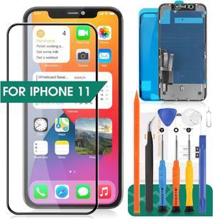 for iPhone 11 Screen Replacement for iPhone 11 LCD Display Touch A2111 Screen Replacement Sensor A2223 Digitizer for iPhone A2221 Screen Assembly Kits (Incell,Black)