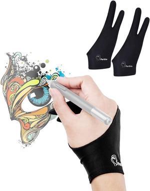 Wacom Drawing Glove, Two-Finger Artist Glove for Drawing Tablet Pen  Display, 90% Recycled Material, eco-Friendly, one-Size (1 Pack), Black