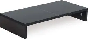TEAMIX 20 Inch Monitor Stand Riser for Desk, Wood Computer Stand, Black | Fits Laptop, Printer, TV, PC Tower, Full Keyboard Storage Underneath, Ergonomic, Desk Organizer for Home Office, Gaming Setup TEAMIX 20 Inch Monitor Stand Riser for Desk, Wood Computer Stand, Black | Fits Laptop, Printer, TV, PC Tower, Full Keyboard Storage Underneath, Ergonomic, Desk Organizer for Home Office, Gaming Setup