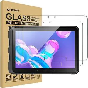 (2 Pack) Tempered Glass Screen Protector Compatible for  Galaxy Tab Active4 Pro 2022/Galaxy Tab Active Pro 10.1 inch 2019 SM-T540/T545/T547 HD 9 Hardness Anti-Scratch Full-Coverage