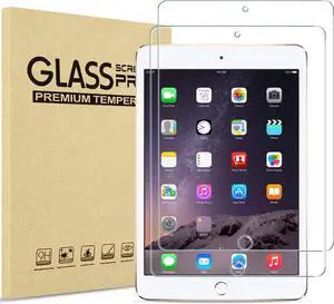 iPad Mini 1 2 3 Screen Protectors Tempered Glass Screen Film Guard Screen Protector for 7.9  iPad Mini Mini 2 Mini 3-2 Pack