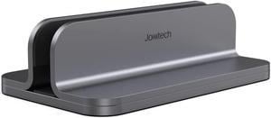 JOKItech Aluminum Laptop Vertical Stand Organizer, Sturdy Laptop Computer Holder Desktop Stand Compatible with New Retina Apple MacBook Pro/Air, Mac Mini and iPad Pro - Spacegrey