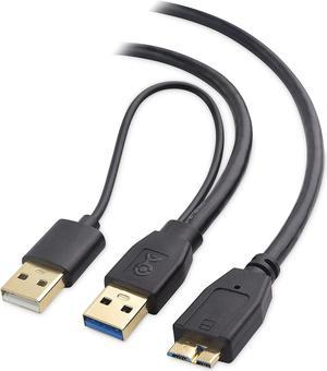 Cable Matters Micro USB 3.0 to USB Splitter Cable (USB Y-Cable, USB Y Cable) 20 Inches