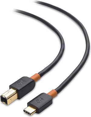 Cable Matters USB C Printer Cable 6.6 ft (USB C to USB B Cable, USB B to USB C Cable) Compatible with Printer, MIDI Controller, MIDI Keyboard and More in Black - 6.6 Feet
