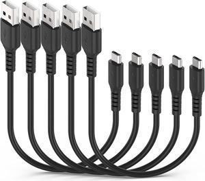 1FT Micro USB Cable Short 5 Pack USB to Micro USB Cord Fast Charging Durable USB 20 Micro b Charger Cable for Android Samsung Galaxy S7  S6 Edge Note 5 Moto LG PS4 Kindle Fire TV Fire Stick
