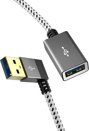 CableCreation Short USB 3.0 Extension Cable 1FT, Left Angle USB 3.0 Male to Female Extender Cord, 90 Degree USB 3.0 for VR, Playstation, Xbox, Keyboard, Space Gray 0.3m CableCreation Short USB 3.0 Extension Cable 1FT, Left Angle USB 3.0 Male to Female Extender Cord, 90 Degree USB 3.0 for VR, Playstation, Xbox, Keyboard, Space Gray 0.3m
