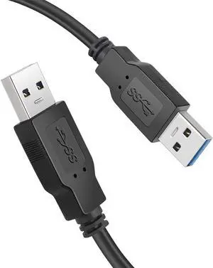 USB Cable Male to Male 10 feet USB to USB 3.0 Cable A Male to A Male for Data Transfer Hard Drive Enclosures Printers Modems Cameras Laptop Cooler