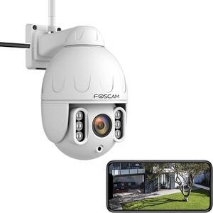 FOSCAM SD4 2k 4MP Outdoor Security Camera, 5G/2.4GHz WiFi PTZ IP Surveillance Camera with 4X Optical Zoom, Smart AI Human Detection, 2-Way Audio, 165ft Night Vision, CMOS Image Sensor, IP66
