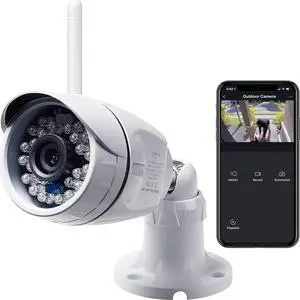 Geeni Hawk Outdoor Security Camera | IP66 Weatherproof WiFi Surveillance with Night Vision, 2-Way Audio, and Motion Detection | Compatible with Alexa and Google Home