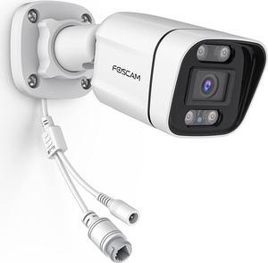 FOSCAM 5MP Outdoor Security IP POE Camera, V5EP Home Security Surveillance Camera with Smart AI Human Detection 66ft Color Night Vision 2-Way Audio Alarm&Siren IP66 Up to 256GB SD Card(Not Included)