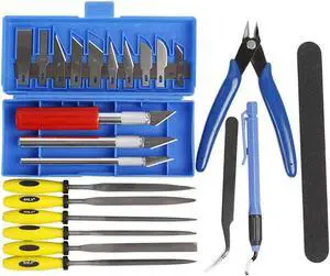 23 Piece 3D Printer Tool Kit Includes Debur Tool Cleaning Finishing and Printing Tool 3D Print Accessories for Cleaning Finishing and Printing 3D Prints