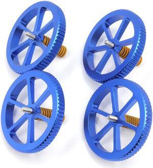 Zeberoxyz 4PCS Aluminum Hand Twist Leveling Nut Diameter60mm with 4PCS Hot Bed Die Spring with 4PCS M4x40mm Screws for Creality 3D Printer CR-10/Ender-3/Ender 3 Pro/Ender 5 (Diameter 60mm-Aluminum)