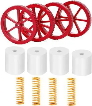 Original Metal Hand Twist Leveling Nuts + Heatbed Silicone Leveling Column Mount Buffers Springs for Ender 3 V2 / Pro, CR-10S Pro CR10 V2 / Mini, Ender 5 Plus 3D Printer (Bed Nuts) Original Metal Hand Twist Leveling Nuts + Heatbed Silicone Leveling Column Mount Buffers Springs for Ender 3 V2 / Pro, CR-10S Pro CR10 V2 / Mini, Ender 5 Plus 3D Printer (Bed Nuts)