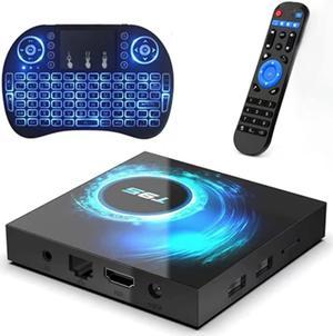 Android 10.0 TV Box 4GB / 32GB, Dual WiFi 2.4GHz/5GHz Bluetooth 5.0 6K  Ultra HD/ 3D/ H.265 Ethernet with Mini Wireless Backlit Keyboard