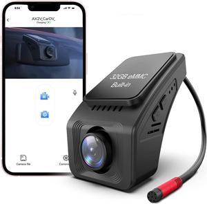 AX2V 2K Dash Cam for Cars with Super Night Vision, 170° Wide Angle, APP Control - Screenless 1600P OE Fit Dash Camera with WDR, G-Sensor, Loop Recording, Parking Mode, Built-in 32GB eMMC Storage