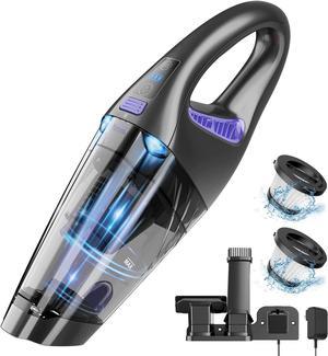 3-in-1 Portable Small Cordless Handheld Vacuum Cleaner Rechargeable with  9000PA Powerful Suction for Car/Office/Home, Extension Function to