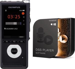 DS-2600 Digital Voice Recorder with Slide Switch & Dictation Management Software, DSS Pro, MP3, PCM, USB, External SD Card Slot + Internal Memory 2 GB