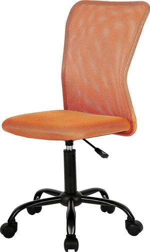 Ergonomic Office Chair Cheap Desk Chair Mesh Computer Chair Back Support Modern Executive Mid Back Rolling Swivel Chair for Women, Men (Orange)