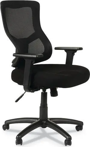 Alera Elusion II Series Mesh Mid-Back Synchro with Seat Slide Chair, Black