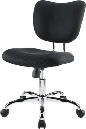 Realspace® Jancy Mesh Low-Back Task Office Chair, Black/Chrome, BIFMA Compliant