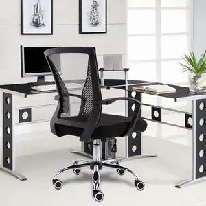 Modern Home Zuna Mid-Back Office Task Chair - Ergonomic Back Supporting Mesh Back Desk Chair (Black/White) Modern Home Zuna Mid-Back Office Task Chair - Ergonomic Back Supporting Mesh Back Desk Chair (Black/White)
