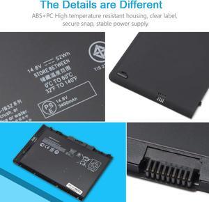 BT04XL Laptop Battery for HP Elitebook Folio 9470 9470m 9480m Fit BT04 BT06 BT06XL BA06 BA06XL C8K21PA H4Q47AA 687945-001 696621-001 HSTNN-IB3Z HSTNN-DB3Z HSTNN-I10C 14.8V / 52Wh