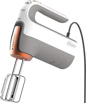270-Watt Hand Mixer with HEATSOFT Technology | 7 Speeds | Includes Whisk, Dough Hooks, and Storage Case
