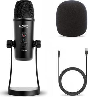 Movo UM700 Computer Condenser USB Gaming Mic with Adjustable Pickup Patterns - Microphone for PC, PS5, Podcasting, Streaming, ASMR
