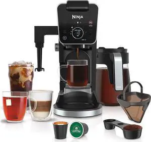Ninja Hot and Iced Coffee Maker, Single Serve Coffee Maker and Drip Coffee Machine, DualBrew Pro Specialty 12-Cup with K-Cup Combo, Includes Permanent Filter, CFP307
