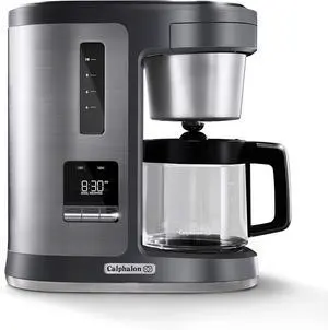 Calphalon BVCLDCG1 Perfect-Brew 10-Cup Coffee Maker, Dark Stainless Steel