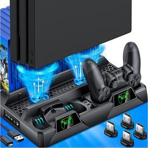  Dobe PS4 Pro Dual Charging Dock Veritcal Stand USB HUB with  Cooling Fan for Sony PlayStation 4 Pro and PS4 Slim System : Video Games