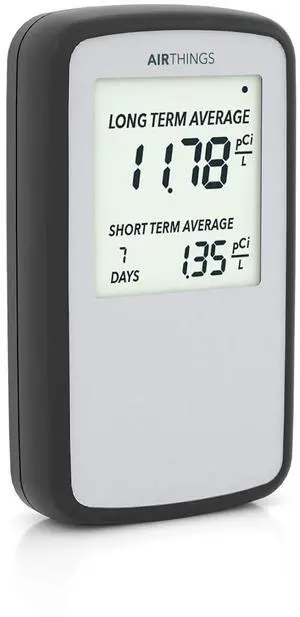 Airthings Corentium Home Radon Detector 223 Portable, Lightweight, Easy-to-Use, (3) AAA Battery Operated, USA Version, pCi/L